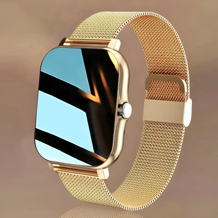 MEELANO Smartwatch med Stil & Funktionalitet – Hold styr på dit helbred Guld (inkl. GRATIS ekstra urrem)