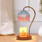 MEELANO Moderne lysvarmerlampe til voks – flammefri duftlampe med lysdæmper og timerfunktion