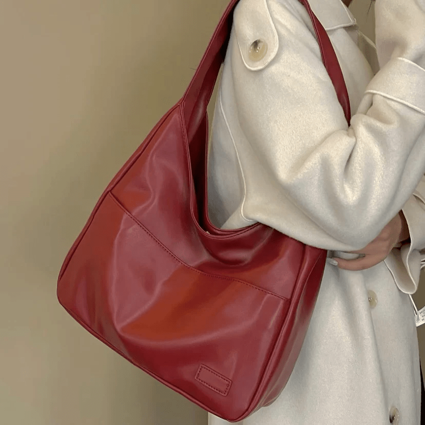 MEELANO Vena | Dame Skuldertaske – Rummeligt Design, Premium Læder & Tidløs Elegance