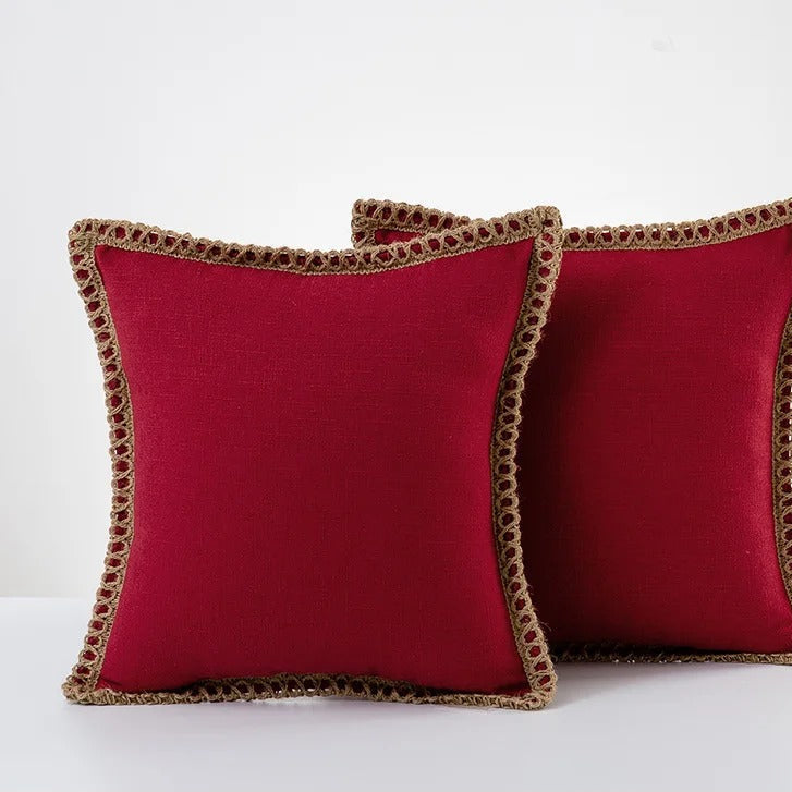 MEELANO Annaly pudebetræk – hyggeligt og stilfuldt design til hjemmet Rød