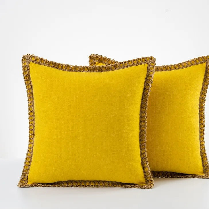 MEELANO Annaly pudebetræk – hyggeligt og stilfuldt design til hjemmet Gul