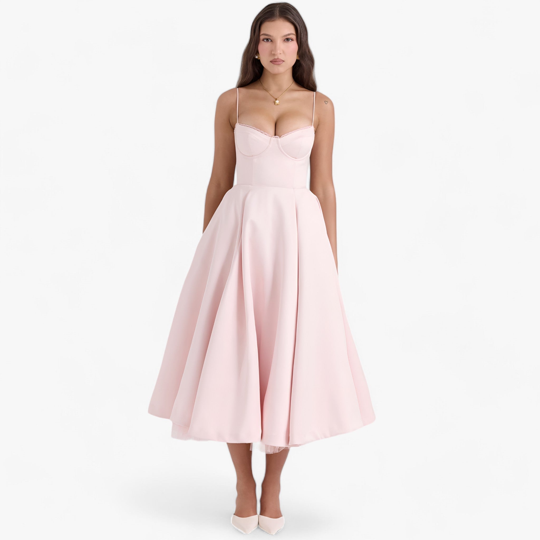 MEELANO Shela | Mademoiselle-Festkjoler – Raffineret Snit & Stilfulde Detaljer Rosa