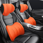 MEELANO Nakkepude Og Rygpude Til Bilen For Langvarige Køreture Og Bedre Komfort Orange