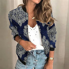 MEELANO Dame Bomberjakke - Stilfuld og åndbar med lynlås Blauw