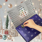 MEELANO Ædelsten Julekalender – 24 Naturlige Krystaller & Sten til Nedtællingen til Jul, Stensamlergave, 2 Varianter
