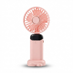 Bærbar håndholdt ventilator – 5000mAh genopladelig miniventilator, 90° foldbar, 5 hastigheder, LED digitalt display, USB personlig luftkøler 4