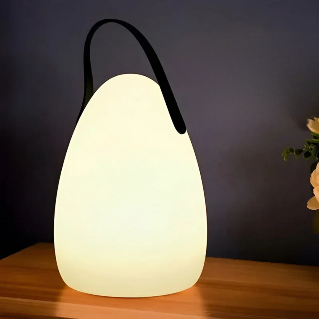 MEELANO Bærbar Vandtæt Trådløs Bordlampe Til Indendørs Og Udendørs Brug Med Fleksibel Placering Og Stilrent Moderne Design A