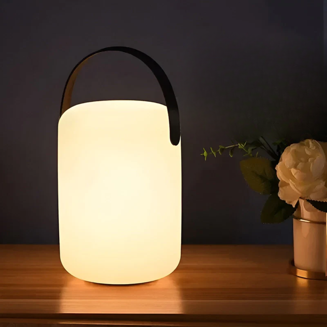 MEELANO Bærbar Vandtæt Trådløs Bordlampe Til Indendørs Og Udendørs Brug Med Fleksibel Placering Og Stilrent Moderne Design D