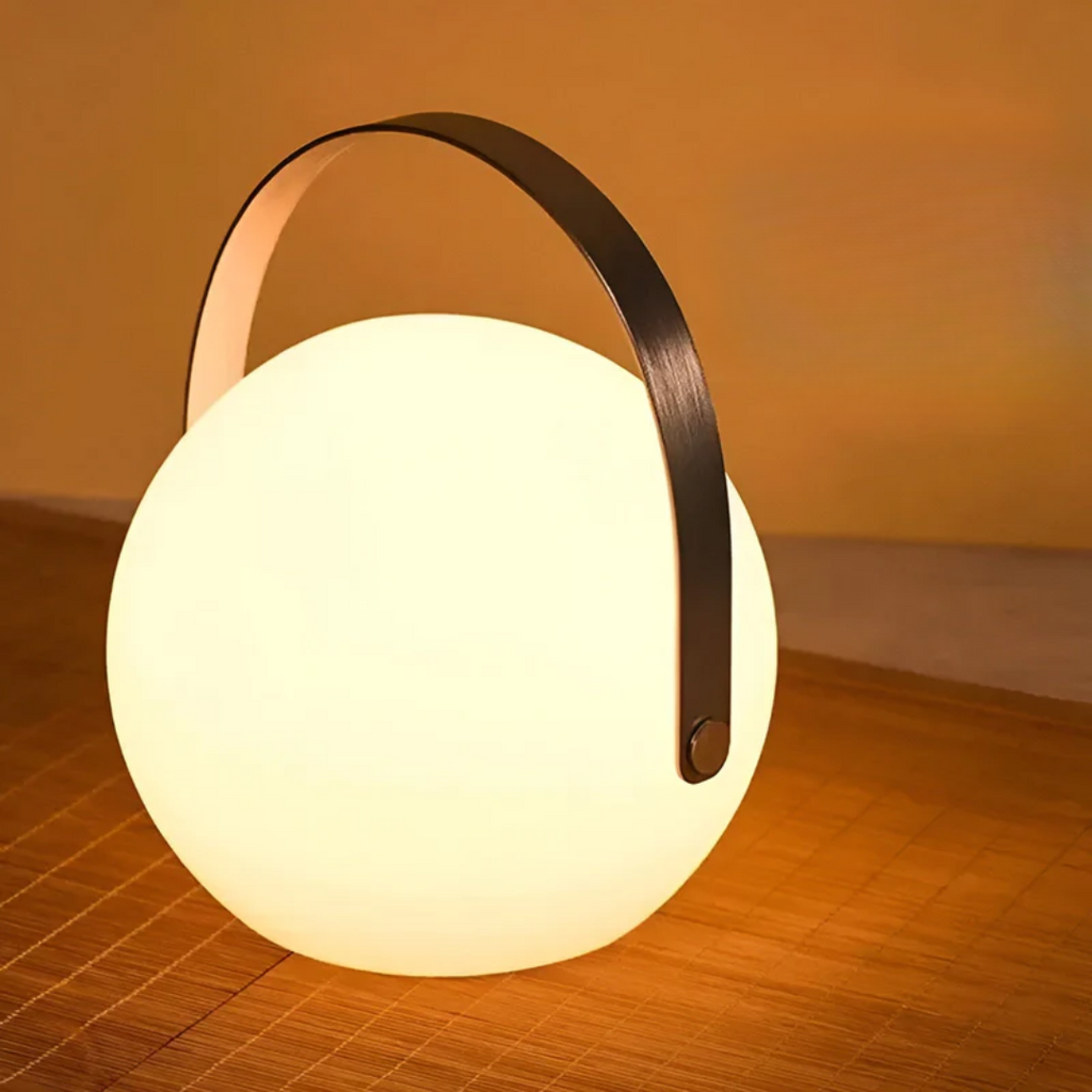 MEELANO Bærbar Vandtæt Trådløs Bordlampe Til Indendørs Og Udendørs Brug Med Fleksibel Placering Og Stilrent Moderne Design B