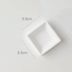 MEELANO Bæredygtig Træ Serveringsbakke 40 cm x 30 cm Hvid Stil Fire