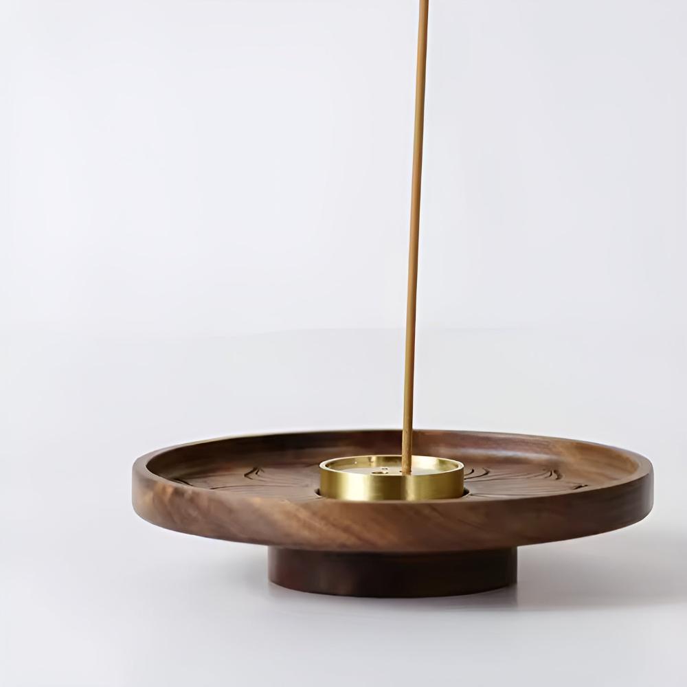 MEELANO Balinesisk røgelsesholder i træ og kobber – Elegant &amp; Funktionel