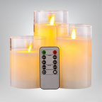 MEELANO Batteridrevne LED Stearinlys med Fjernbetjening – Flammeløse Dekorative Lys til Hjem & Hygge Klar