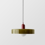 MEELANO Bauhaus pendellampe lavet af farvet glas til moderne interiør