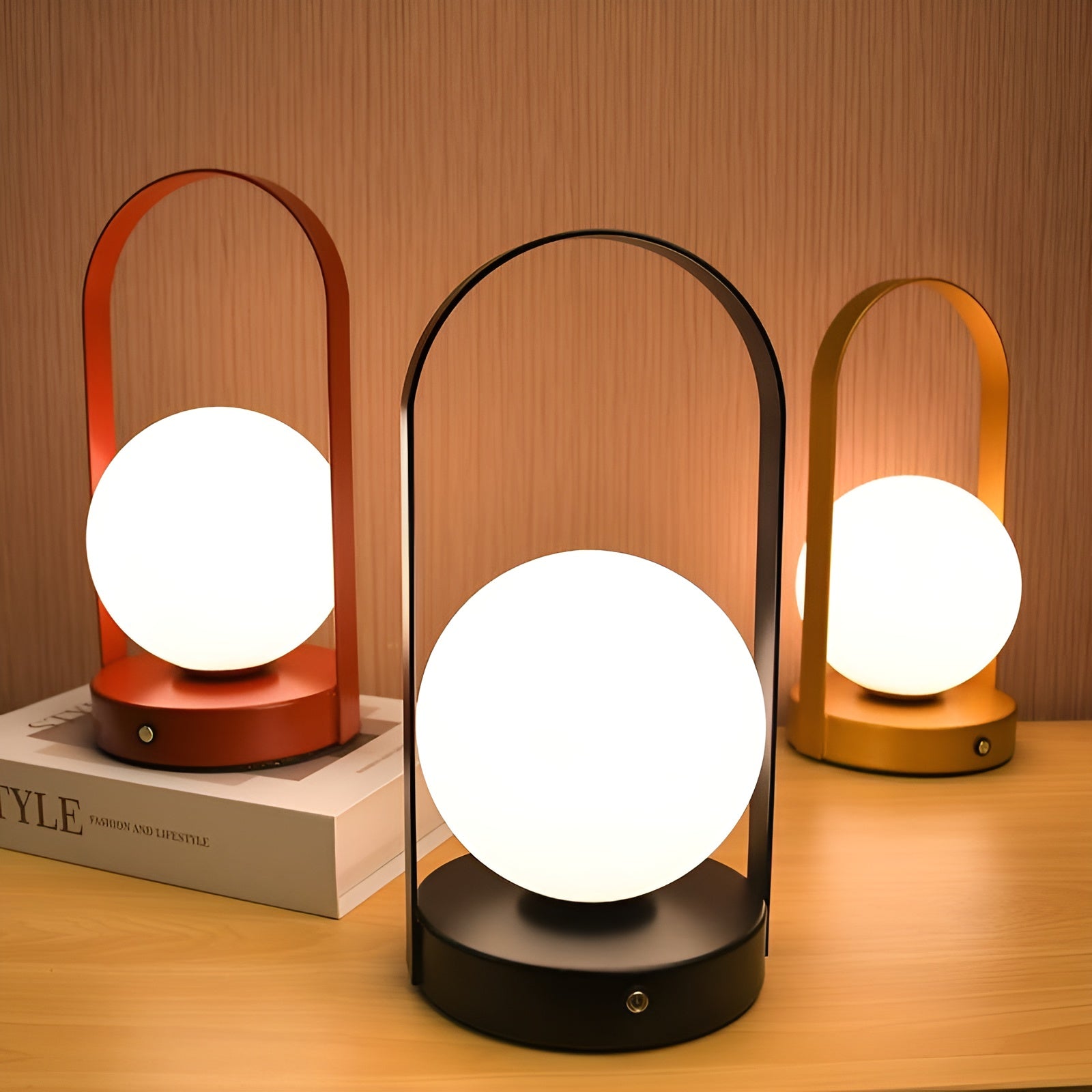 MEELANO Trådløs Bordlampe Med Lang Batteritid Til Hjemmet Og Kontor Sort