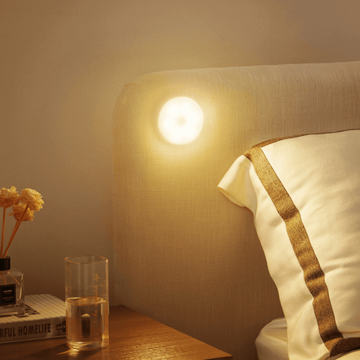 MEELANO Lampe med Bevægelsessensor – Trådløs LED Skabslampe til Skab, Gang & Trappe, Batteri eller USB, Varm/Kold Hvid – MoveLight