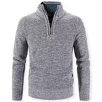 Bellivaro | Herre Halv-Lynlås Striktrøje | Varm og Stilren Pullover 0