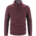 Bellivaro | Herre Halv-Lynlås Striktrøje | Varm og Stilren Pullover 1