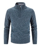 Bellivaro | Herre Halv-Lynlås Striktrøje | Varm og Stilren Pullover 2