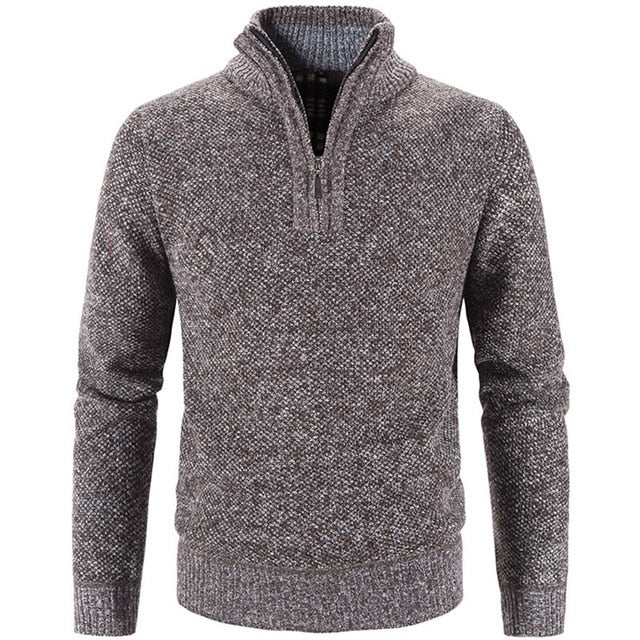 Bellivaro | Herre Halv-Lynlås Striktrøje | Varm og Stilren Pullover 3