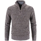 Bellivaro | Herre Halv-Lynlås Striktrøje | Varm og Stilren Pullover 3