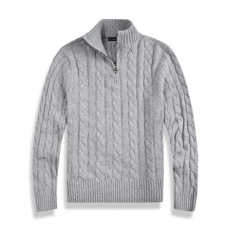 Bellivaro | Herre Old Money Half-Zip Trøje | Klassisk Langærmet 0