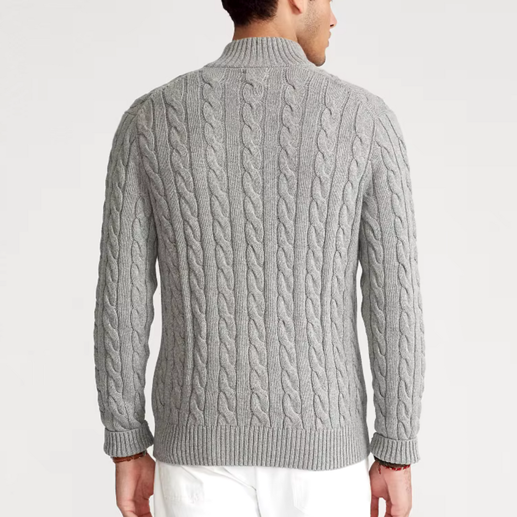 Bellivaro | Herre Old Money Half-Zip Trøje | Klassisk Langærmet 3