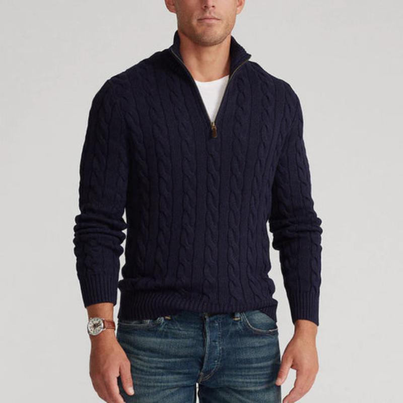 Bellivaro | Herre Old Money Half-Zip Trøje | Klassisk Langærmet 5