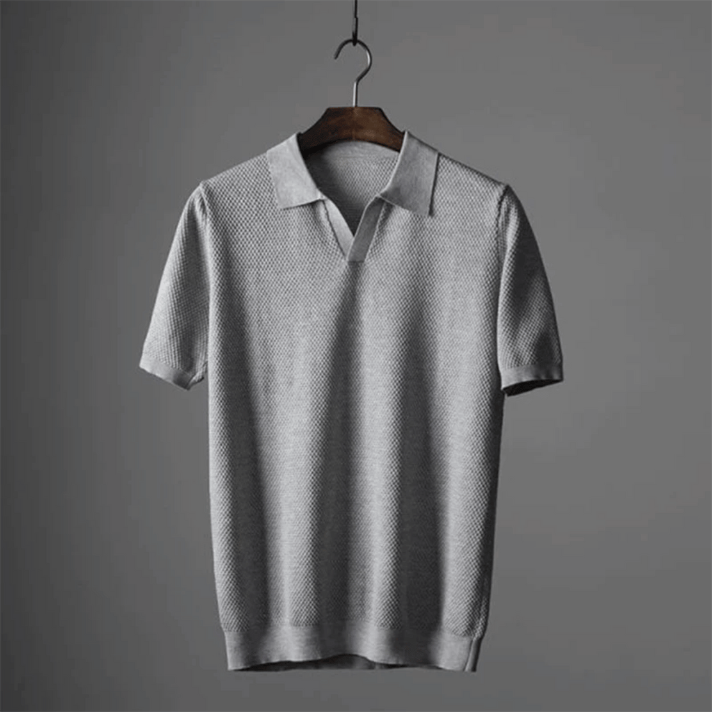 Bellivaro | Strikket Polo T-shirt til Mænd – Åndbar & Stilren Komfort 1