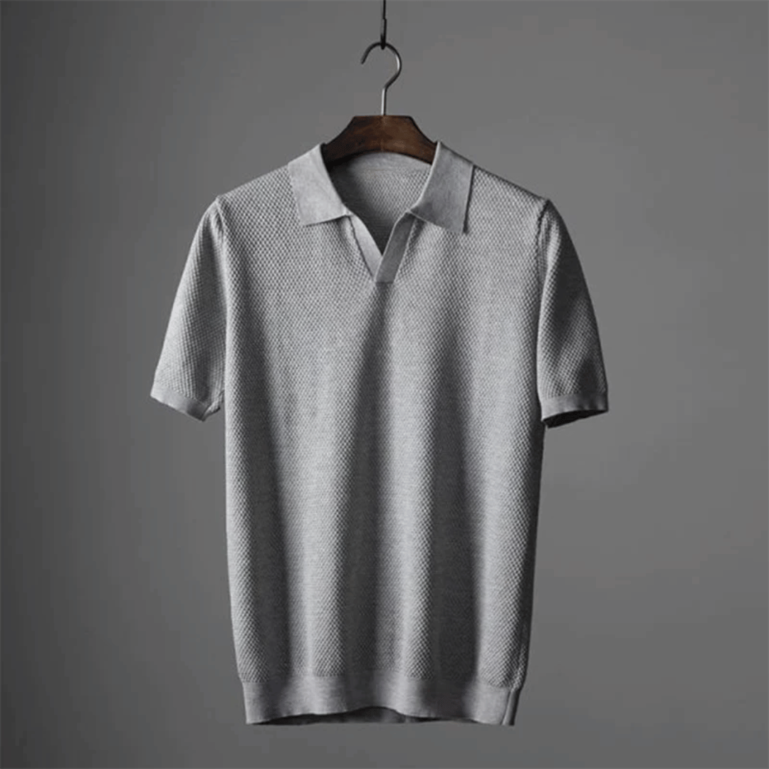 Bellivaro | Strikket Polo T-shirt til Mænd – Åndbar & Stilren Komfort 1