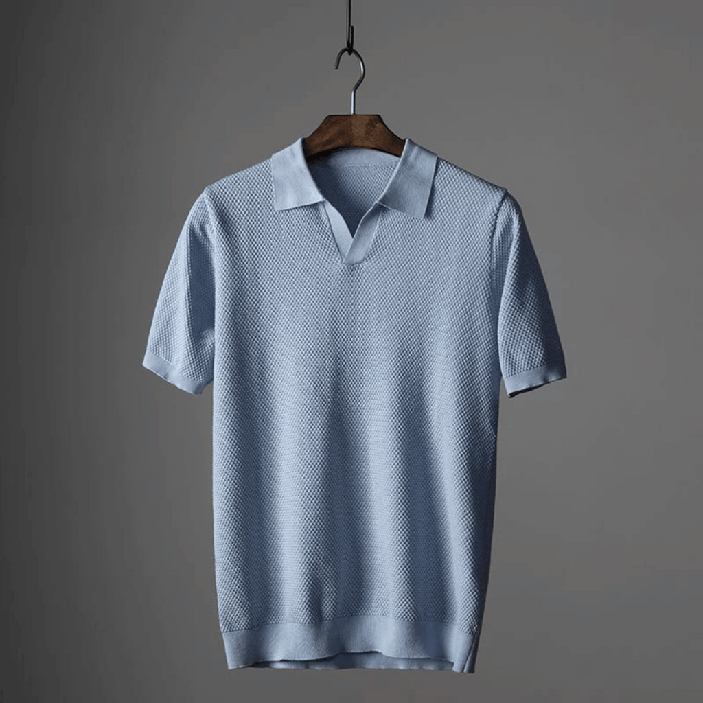 Bellivaro | Strikket Polo T-shirt til Mænd – Åndbar & Stilren Komfort 2