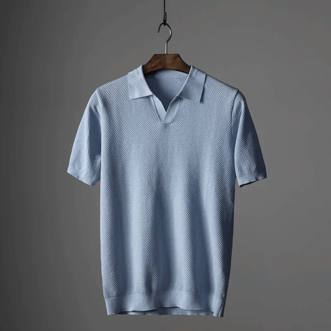 Bellivaro | Strikket Polo T-shirt til Mænd – Åndbar & Stilren Komfort 2