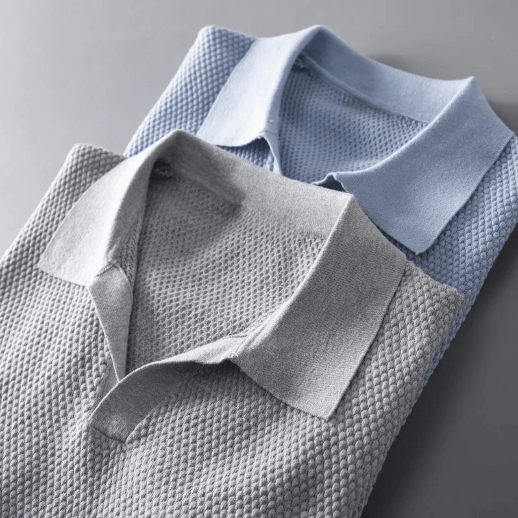 Bellivaro | Strikket Polo T-shirt til Mænd – Åndbar & Stilren Komfort 4