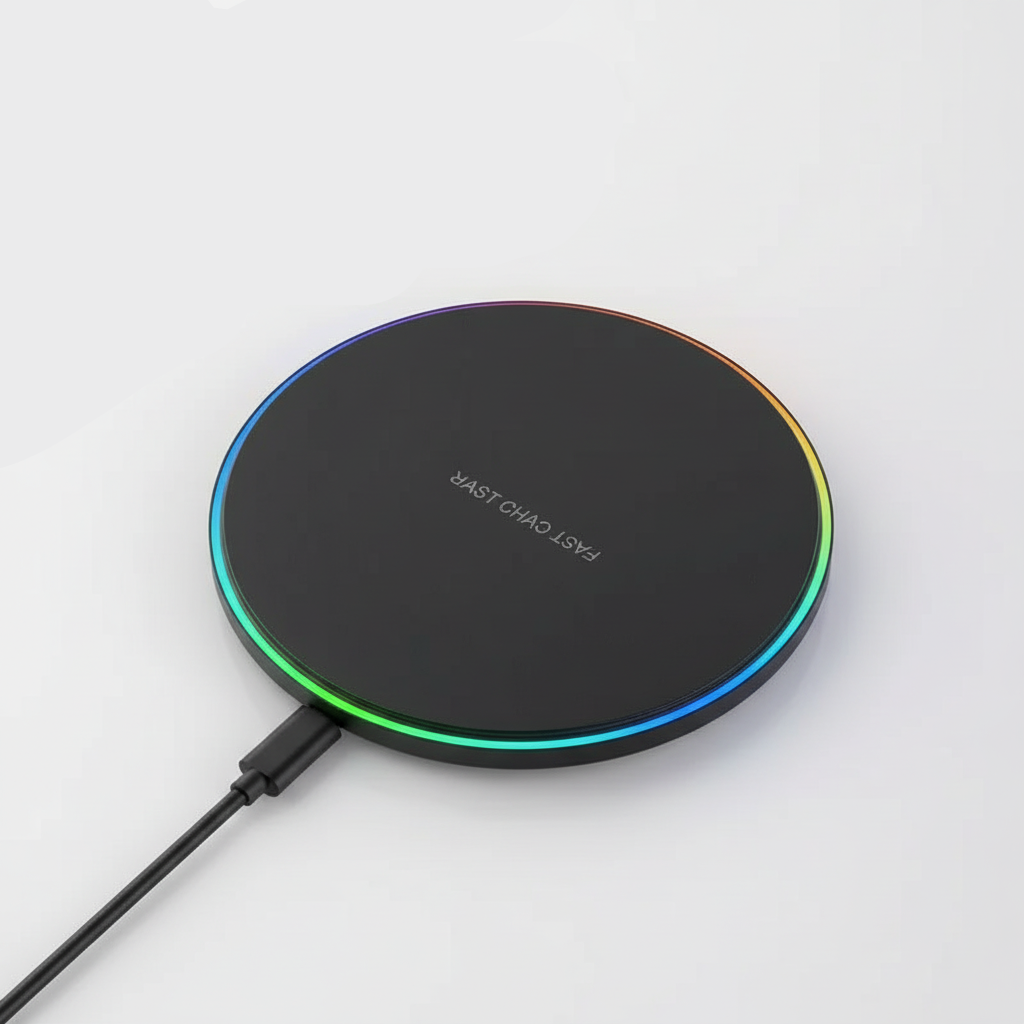 MEELANO Trådløs Oplader 30W – Trådløs Hurtiglader Ladestation til iPhone, Samsung & Xiaomi, Hvid eller Sort – QuickCharge