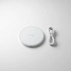 MEELANO Trådløs Oplader 30W – Trådløs Hurtiglader Ladestation til iPhone, Samsung & Xiaomi, Hvid eller Sort – QuickCharge Hvid Med Kabel