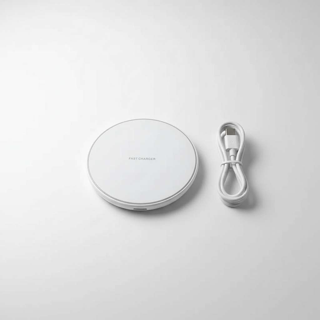 MEELANO Trådløs Oplader 30W – Trådløs Hurtiglader Ladestation til iPhone, Samsung & Xiaomi, Hvid eller Sort – QuickCharge Hvid Med Kabel