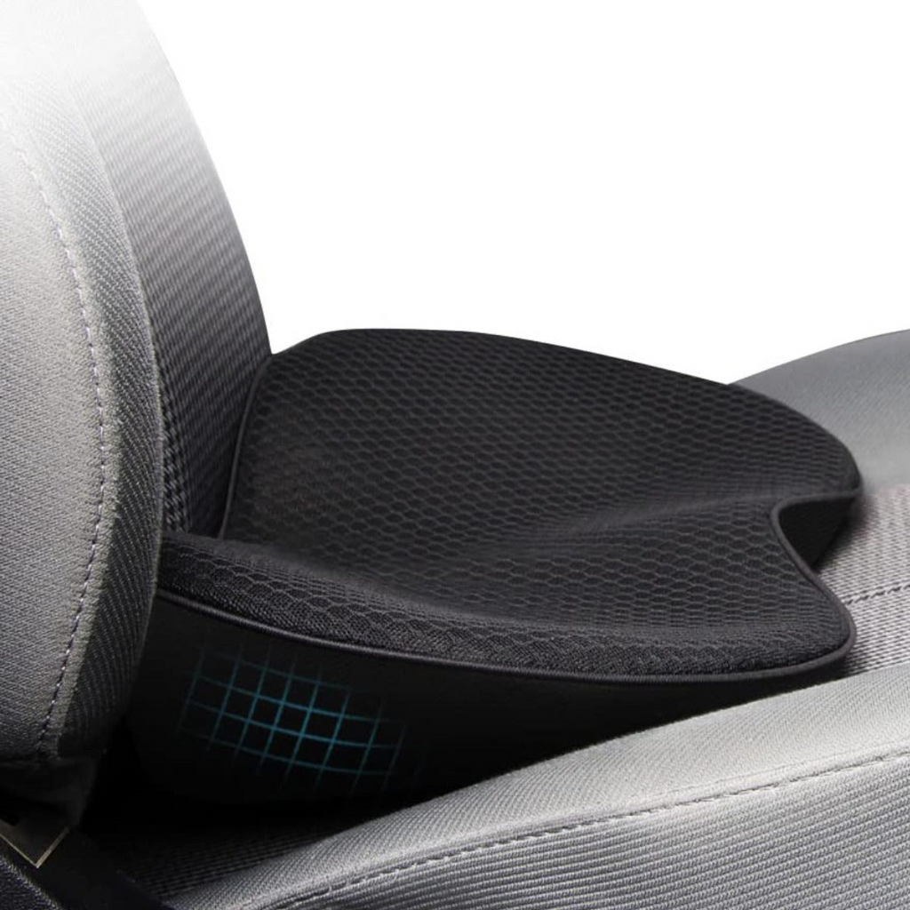 MEELANO Ergonomisk Bilsædepude til Voksne 8,6 cm Tykkelse - Booster Seat Hævepude til Førersæde for Bedre Udsyn & Komfort Sort
