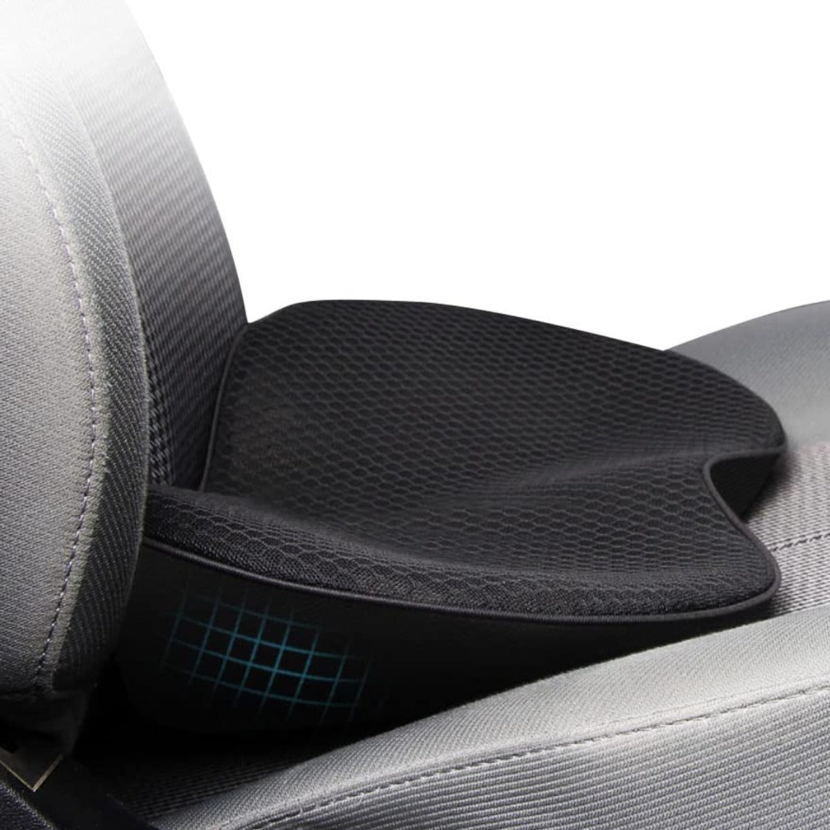 MEELANO Ergonomisk Bilsædepude til Voksne 8,6 cm Tykkelse - Booster Seat Hævepude til Førersæde for Bedre Udsyn & Komfort Sort