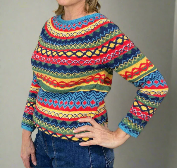 MEELANO Zahara | Dame Blød Striktrøje med Rund Hals - Oversized Varm Pullover Gul