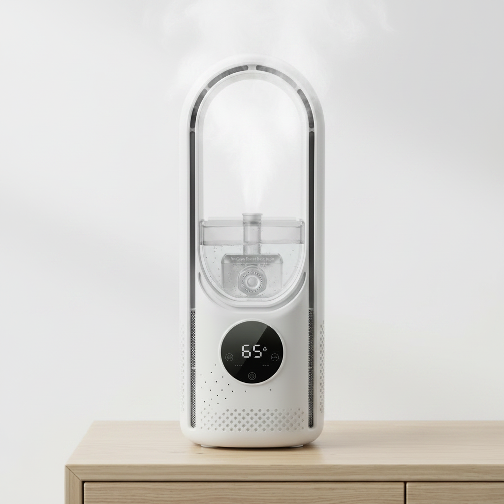 Blæderløs Tårnventilator til Skrivebord – Stille