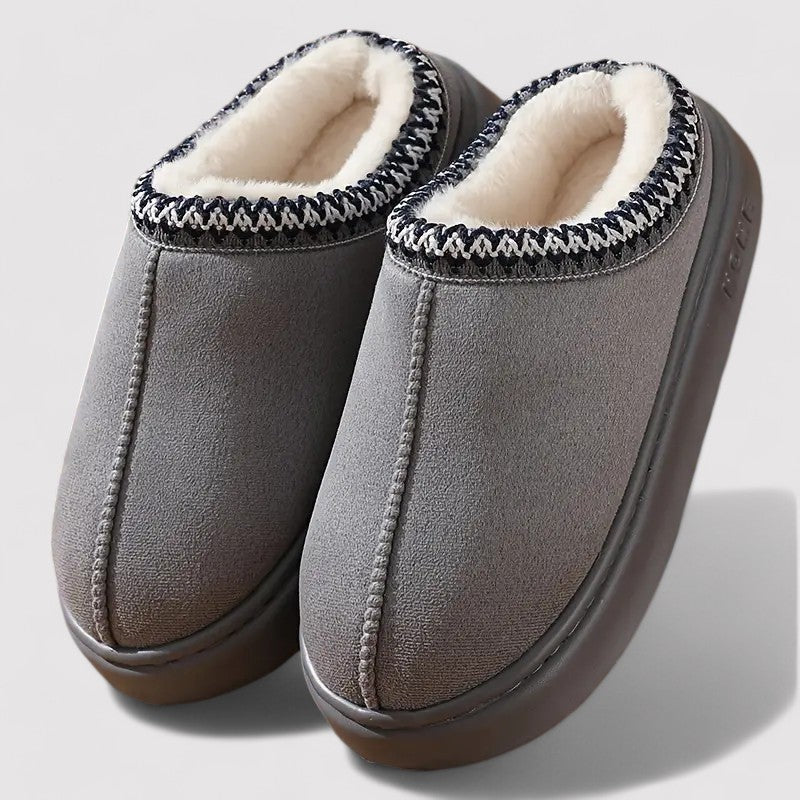 MEELANO Unisex Bløde Hjemmesko Med Luksuriøs Komfort Og Skridsikker Sål Grå