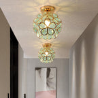MEELANO Blomsterglas loftslampe Grøn D7