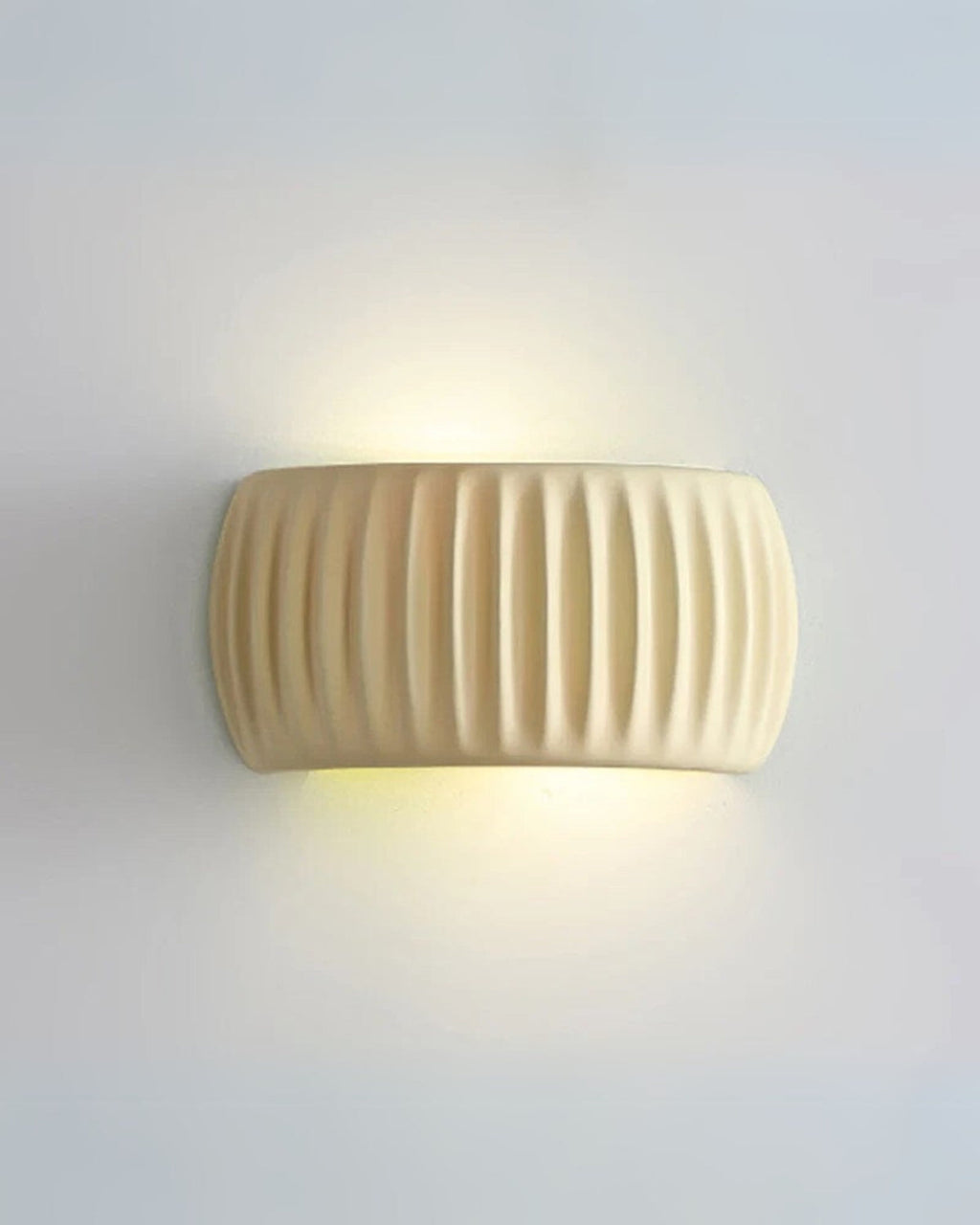 MEELANO Bølgeformet Væglampe i Premium Harsk – Elegant Varmt Lys til Stuen Creme