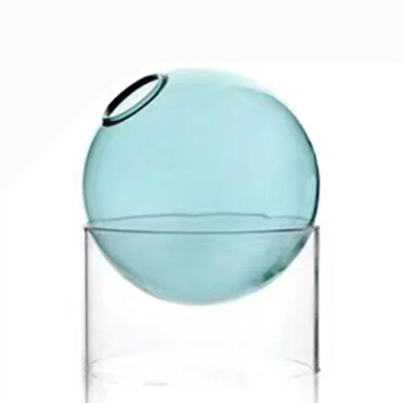 MEELANO Boll Hydroponisk Vase – Minimalistisk Borosilikatglas til Friske & Tørrede Blomster