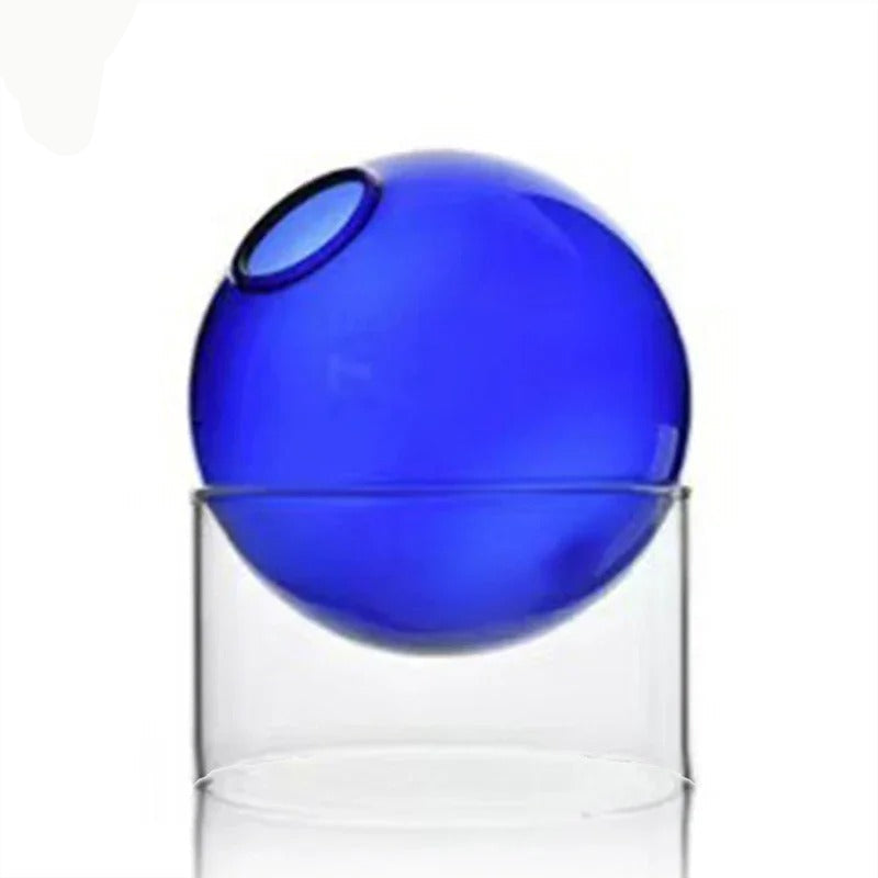 MEELANO Boll Hydroponisk Vase – Minimalistisk Borosilikatglas til Friske & Tørrede Blomster