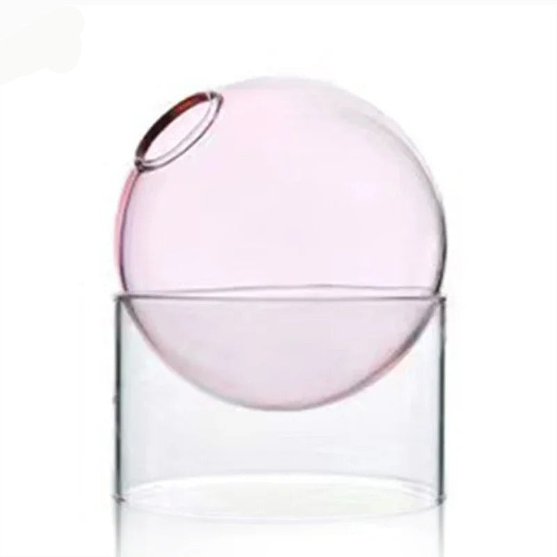 MEELANO Boll Hydroponisk Vase – Minimalistisk Borosilikatglas til Friske & Tørrede Blomster