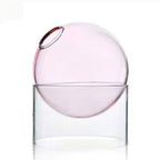 MEELANO Boll Hydroponisk Vase – Minimalistisk Borosilikatglas til Friske & Tørrede Blomster