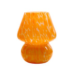 MEELANO Bordlampe Glas Paddestol Moderne Design 19cm Orange