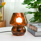 MEELANO Bordlampe Glas Paddestol Moderne Design 19cm