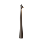 MEELANO Bordlampe Uden Ledning Aluminium Minimalistisk Design Mørkebrun
