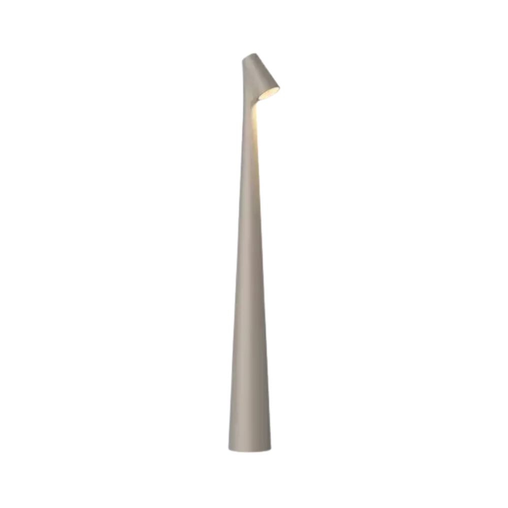 MEELANO Bordlampe Uden Ledning Aluminium Minimalistisk Design Mørkebrunbeige